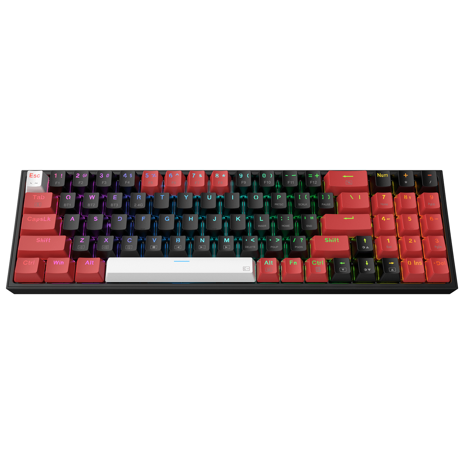 Redragon K628 PRO 75% 3-Mode Wireless RGB Gaming Keyboard