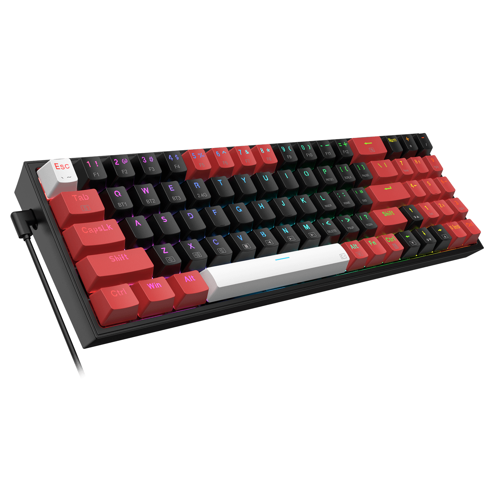 Redragon K628 PRO 75% 3-Mode Wireless RGB Gaming Keyboard