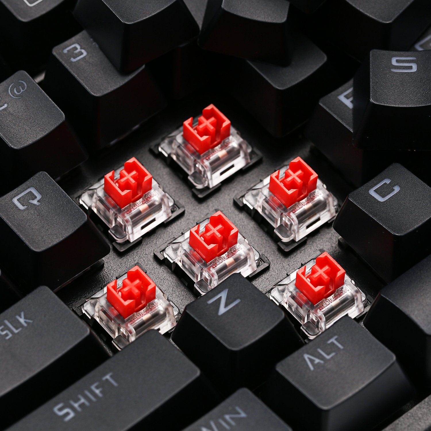 Redragon K596 keyboard with red switches