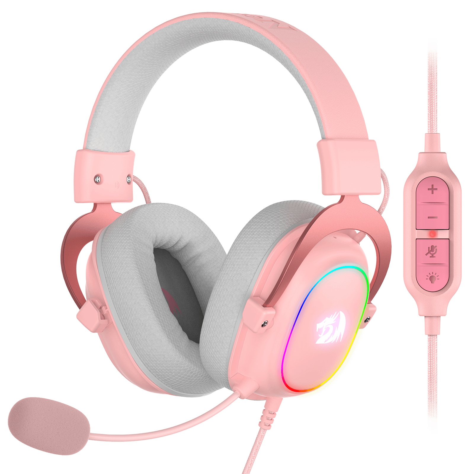 H510 ZEUS-X Cute Gaming Headphone with Mic (Pink Color)