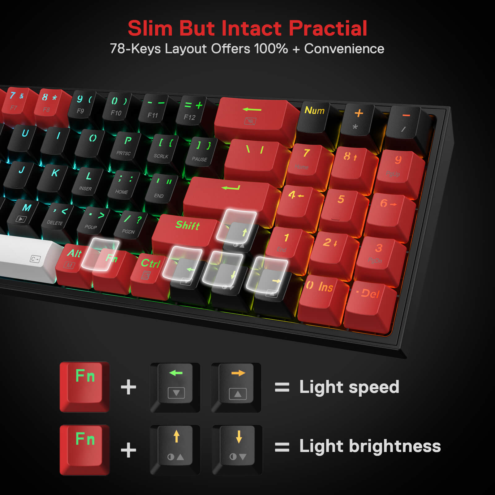 Redragon POLLUX K628-PRO 75% Wireless Hot-Swappable Gaming Keyboard –  Redragonshop