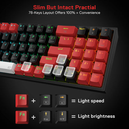 Hot-Swappable Compact Mechanical Keyboard wHot-Swap Free-Mod PCB Socket