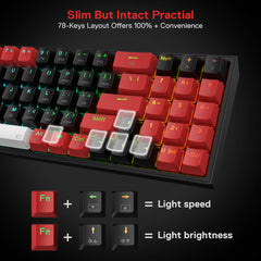 Hot-Swappable Compact Mechanical Keyboard wHot-Swap Free-Mod PCB Socket