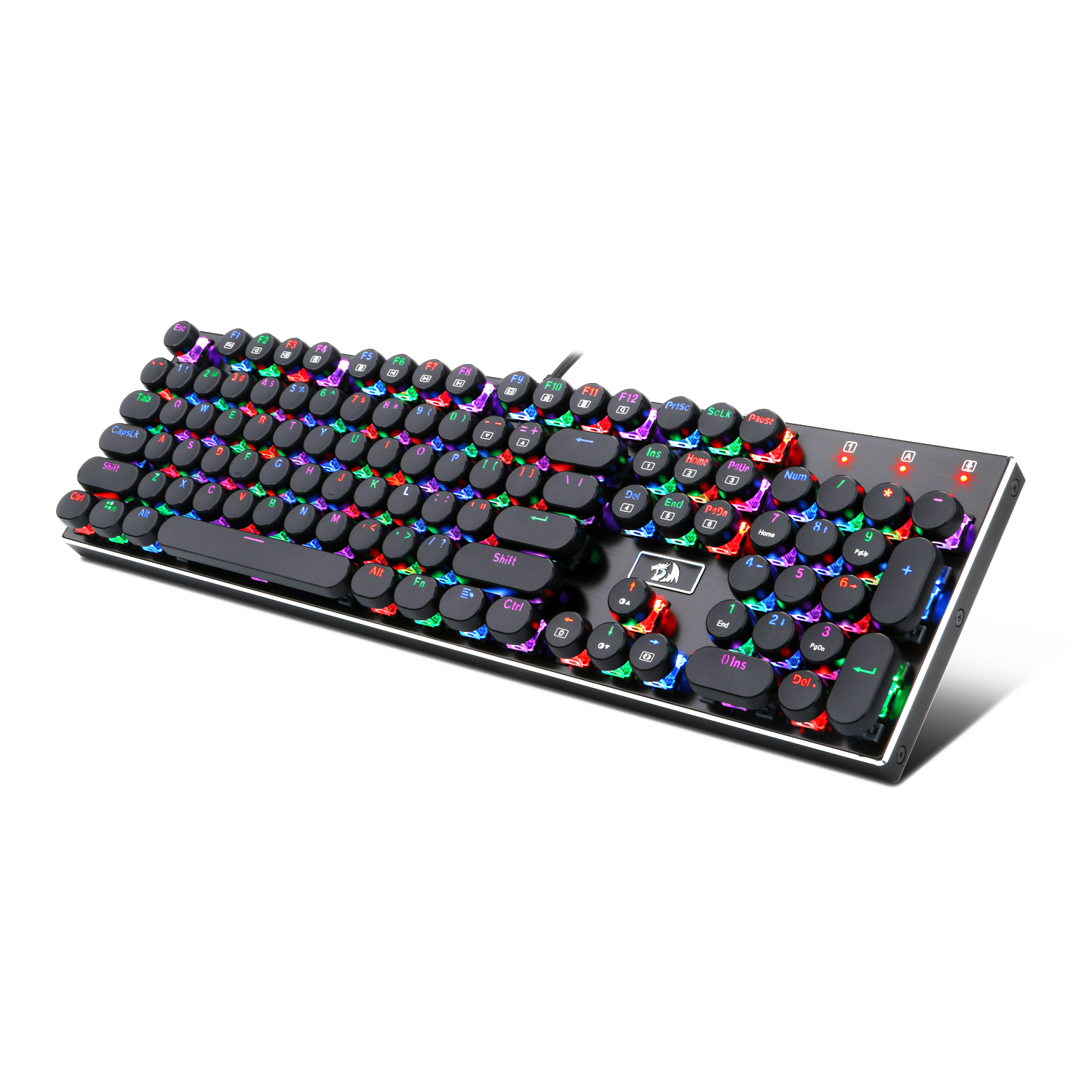 Redragon K556-RK Round Keys RGB LED Backlit Mechanical Gaming Keyboard –  Redragonshop