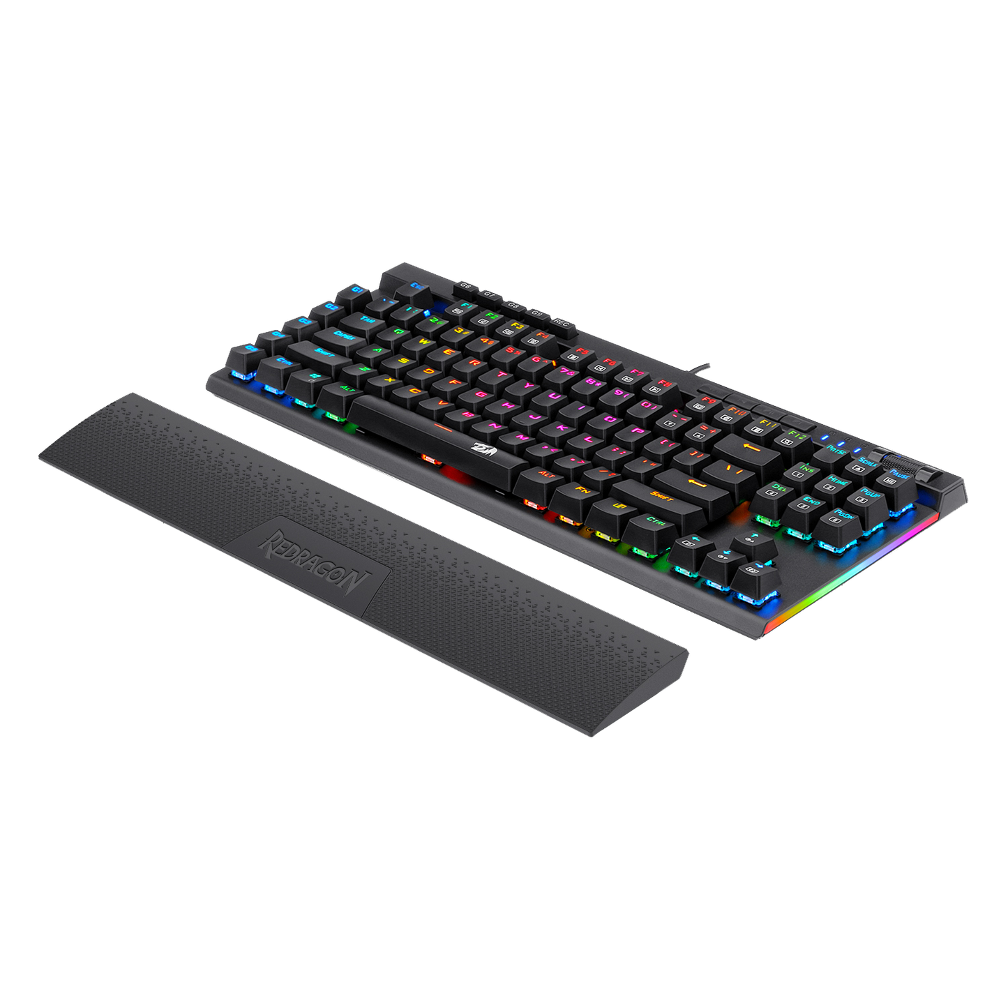 redragonshop wireless gaming keyboard | rgb mechanical keyboard | 87 keys  tkl keyboard | 10 onboard macro keys & wrist rest | red switches | redragon"