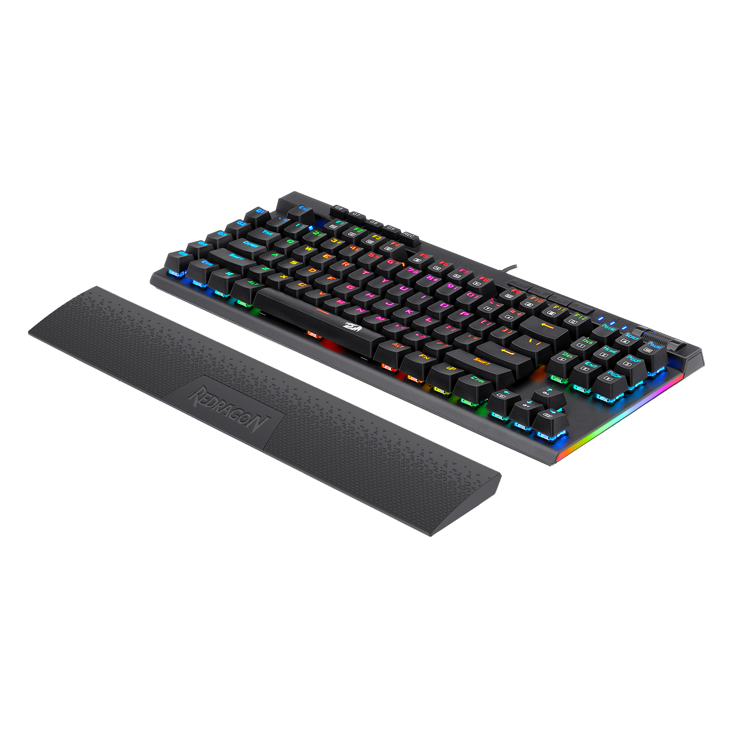 redragonshop wireless gaming keyboard | rgb mechanical keyboard | 87 keys  tkl keyboard | 10 onboard macro keys & wrist rest | red switches | redragon"