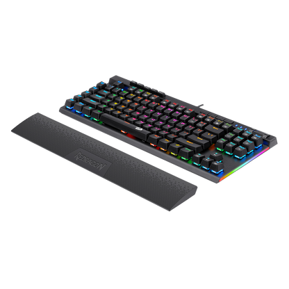 redragonshop wireless gaming keyboard | rgb mechanical keyboard | 87 keys  tkl keyboard | 10 onboard macro keys & wrist rest | red switches | redragon"