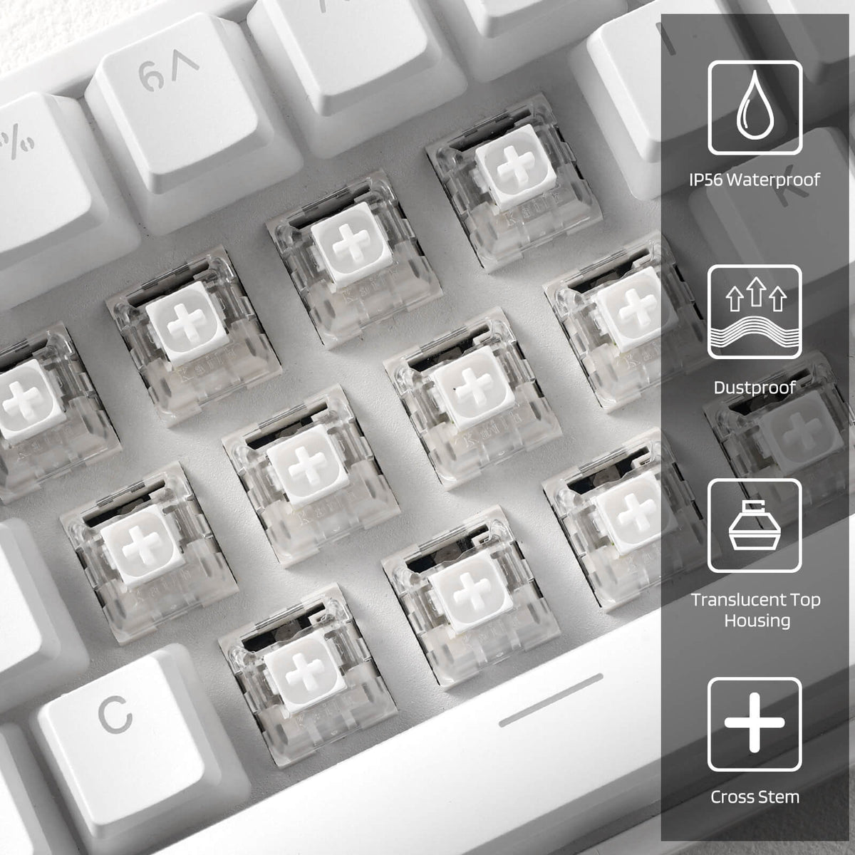 Kailh Box Switches White for Mechanical Gaming Keyboard DIY – Redragonshop