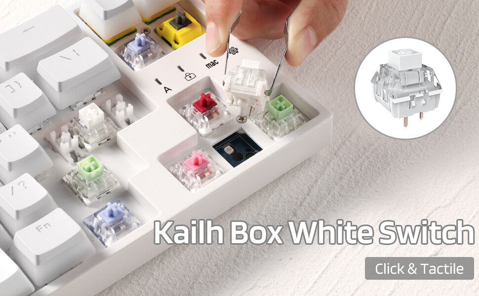 Box Switch Keyless Kailh Box Switches White for Mechanical Gaming Keyboard DIY – Redragonshop