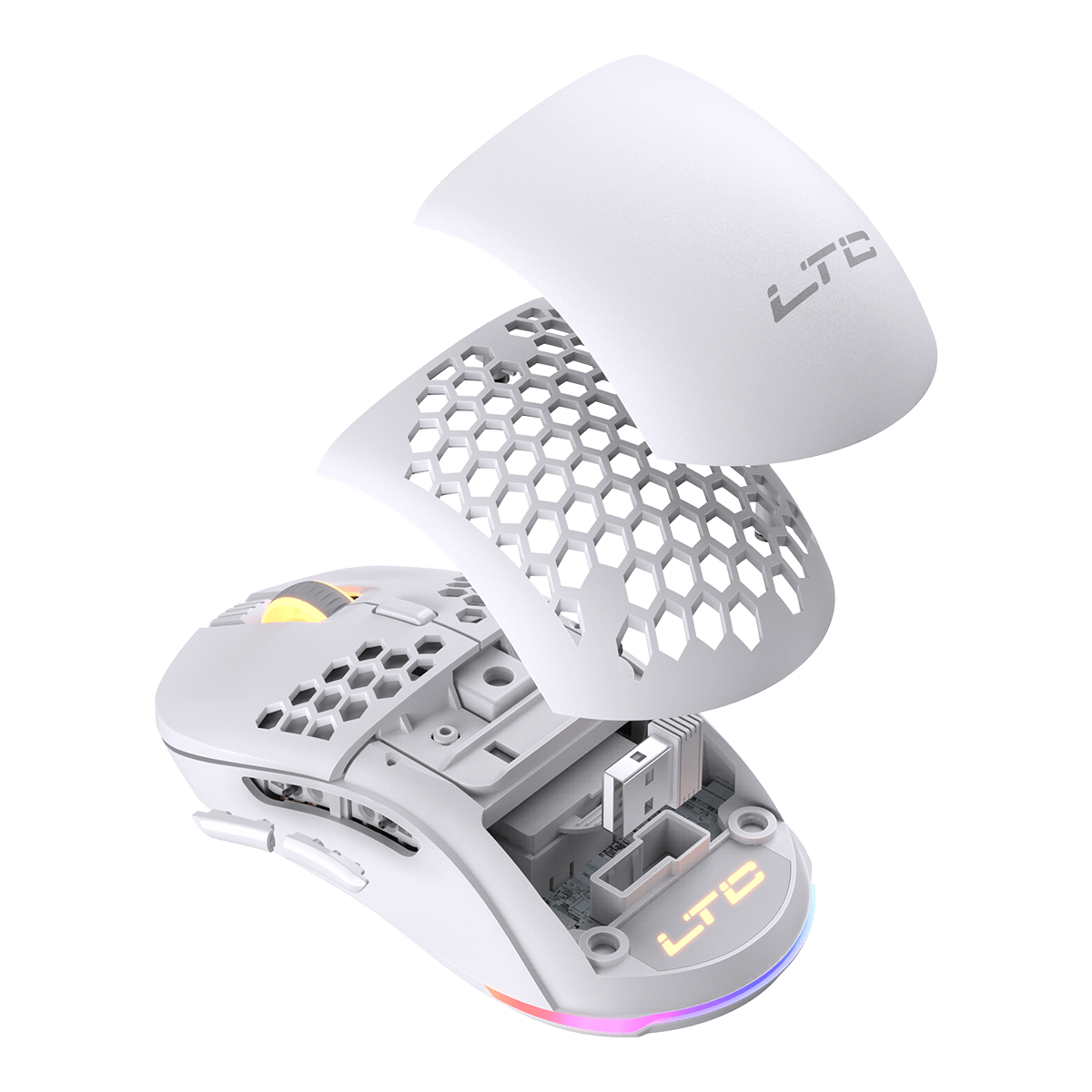 LTC RGB Wireless/Wired Gaming Mouse with Ultra Lightweight Honeycomb