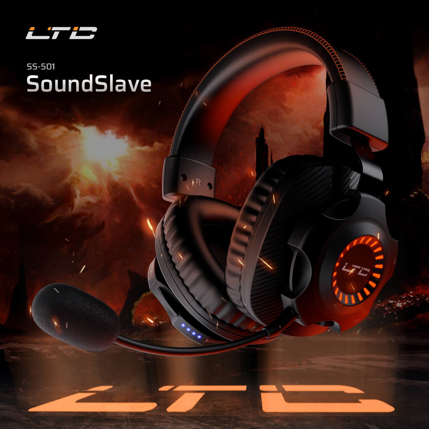 LTC SoundSlave 2.4G Wireless/Wired Gaming Headset,