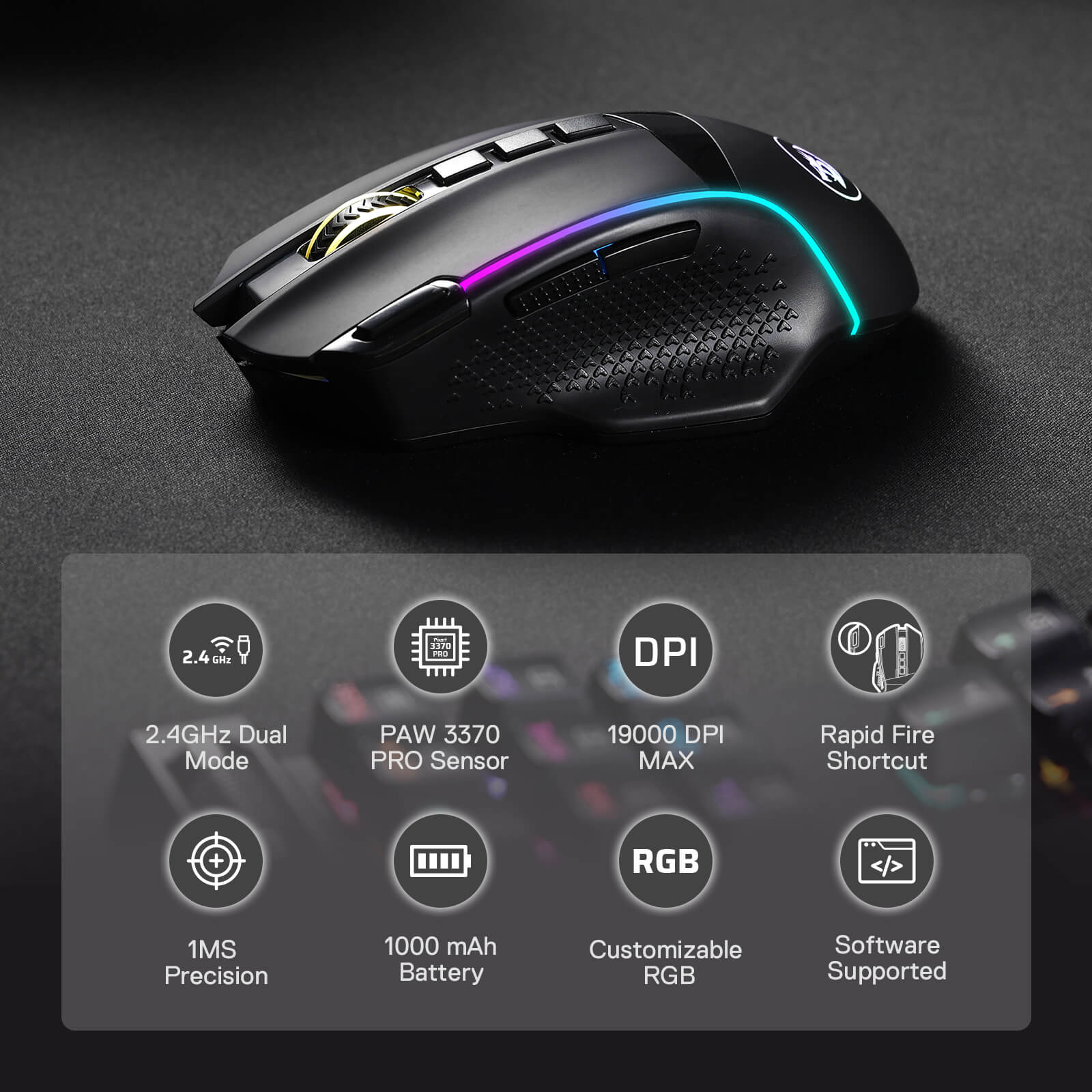 REDRAGON M991 WIRELESS GAMING MOUSE