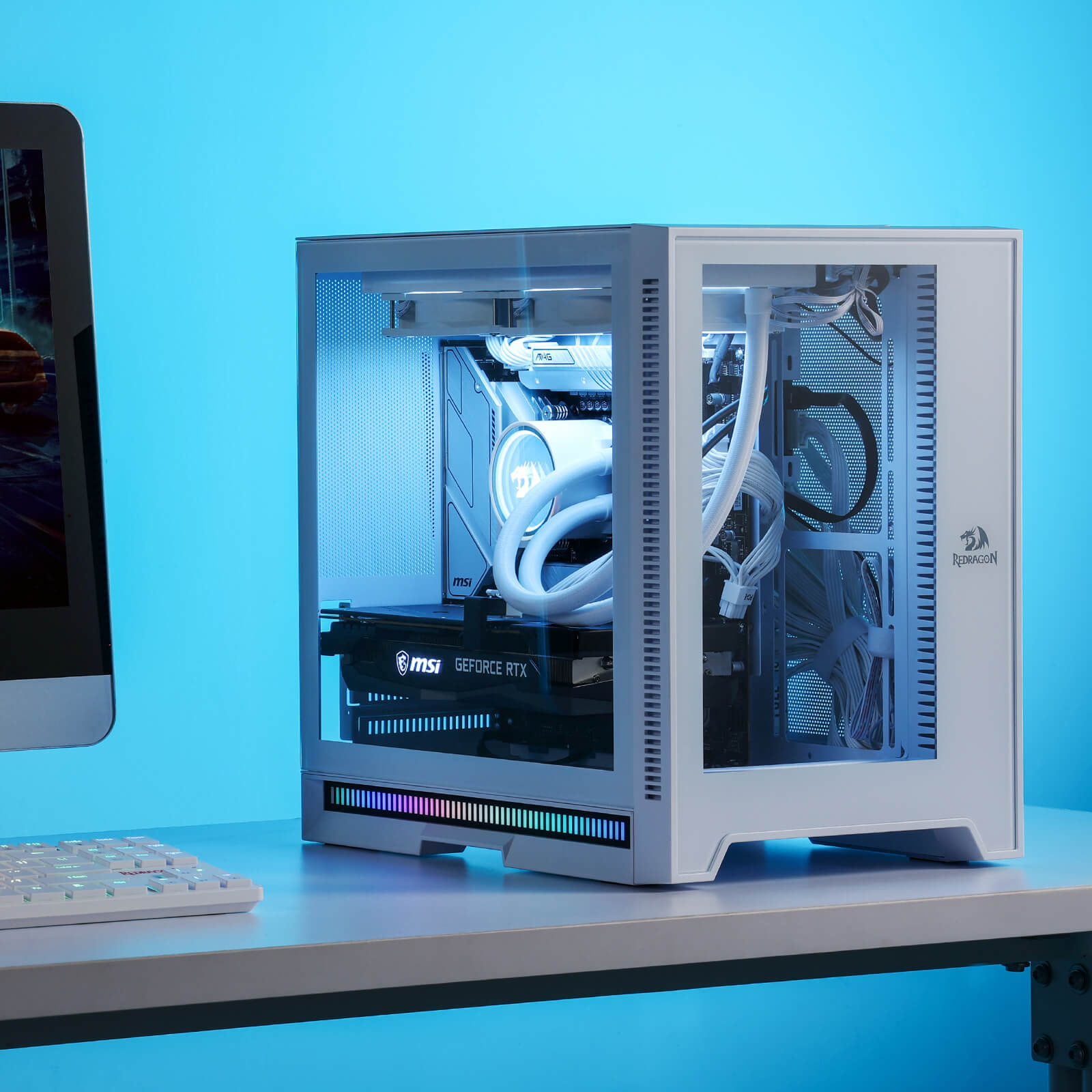 white gaming computer case