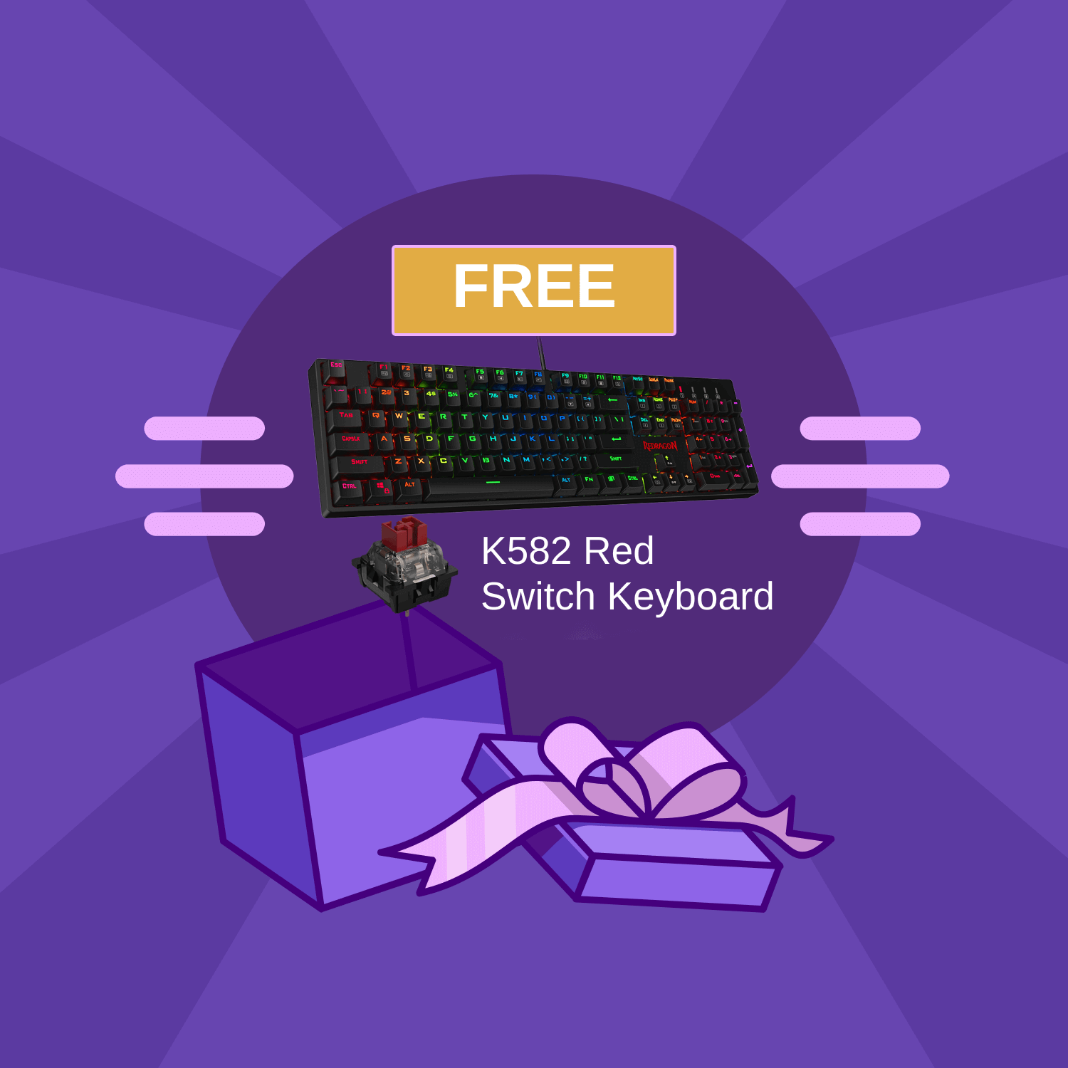 Redragon 3rd Anniversary Mystery Box free k582 gaming keyboard