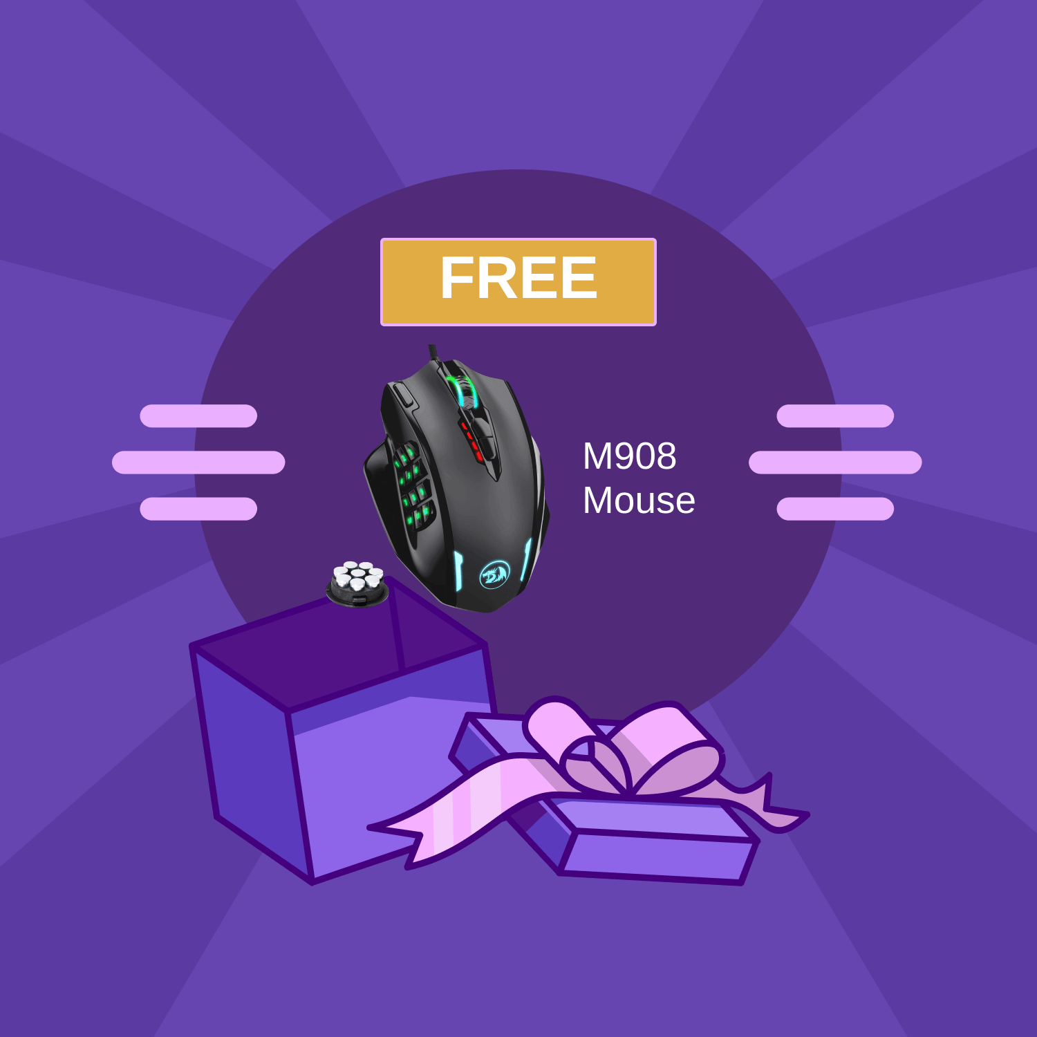 Redragon 3rd Anniversary Mystery Box free m908 mouse