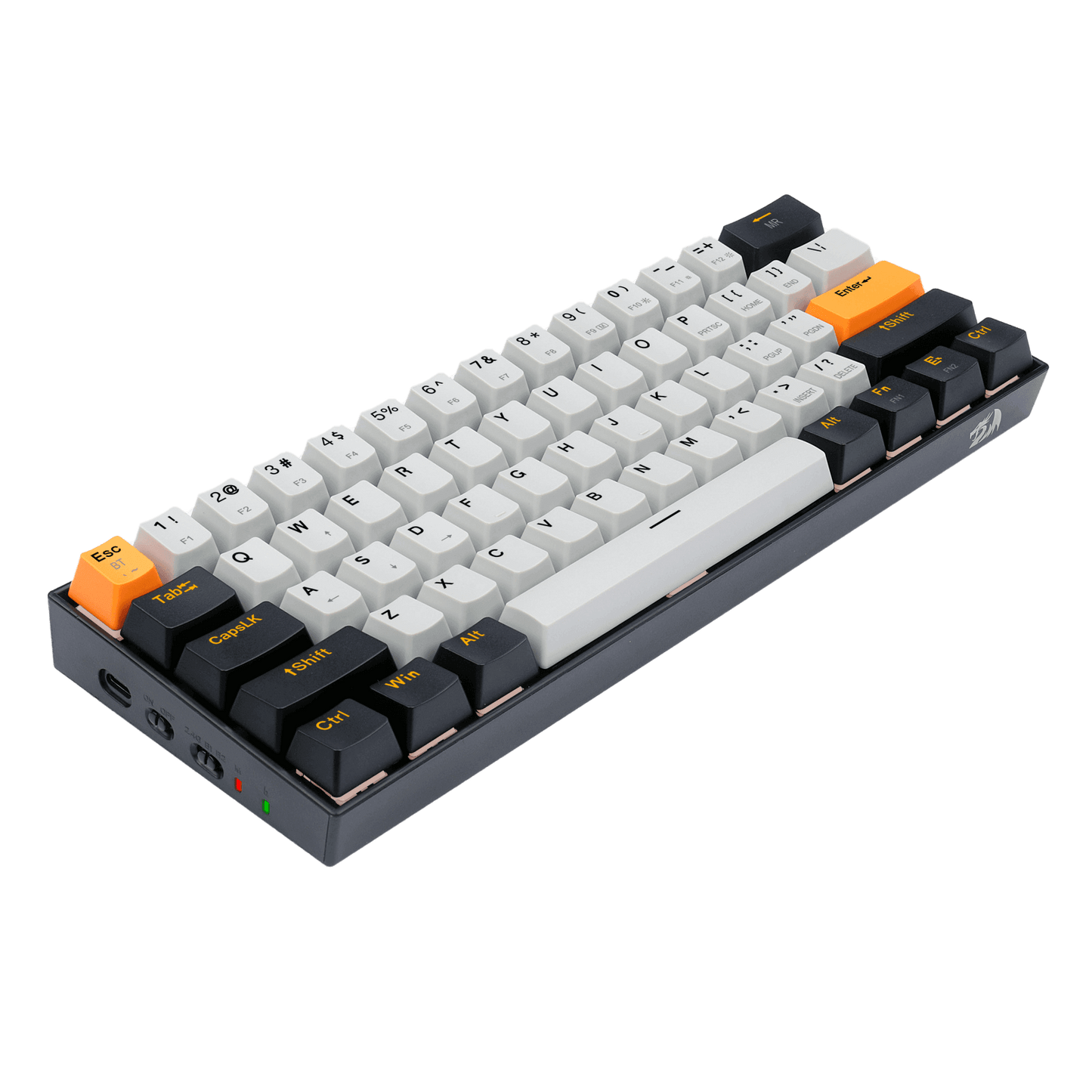 3-Mode Wireless 61 Keys Compact Gaming Keyboard with Custom Switches