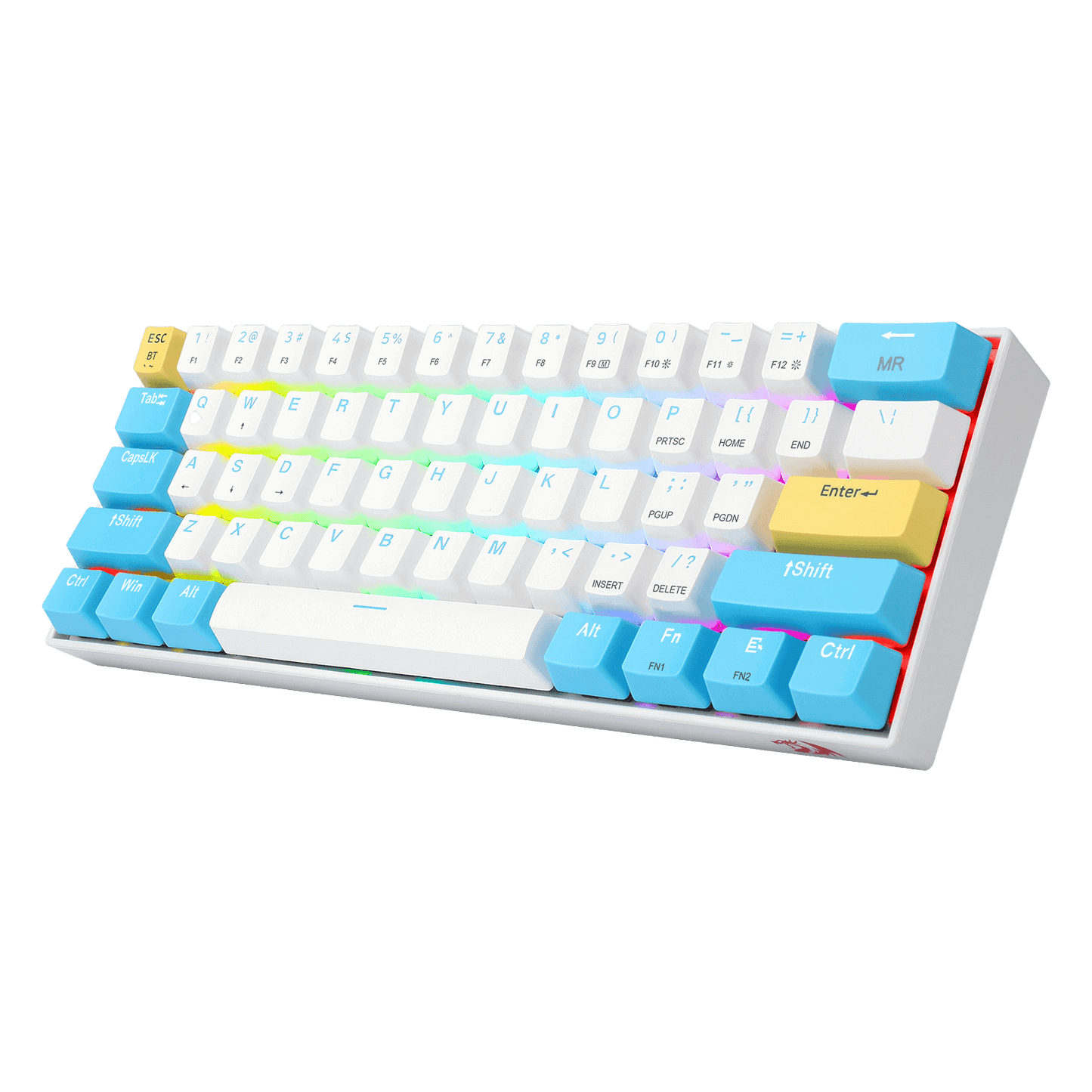 3-Mode Wireless 61 Keys Compact Gaming Keyboard with Custom Switches