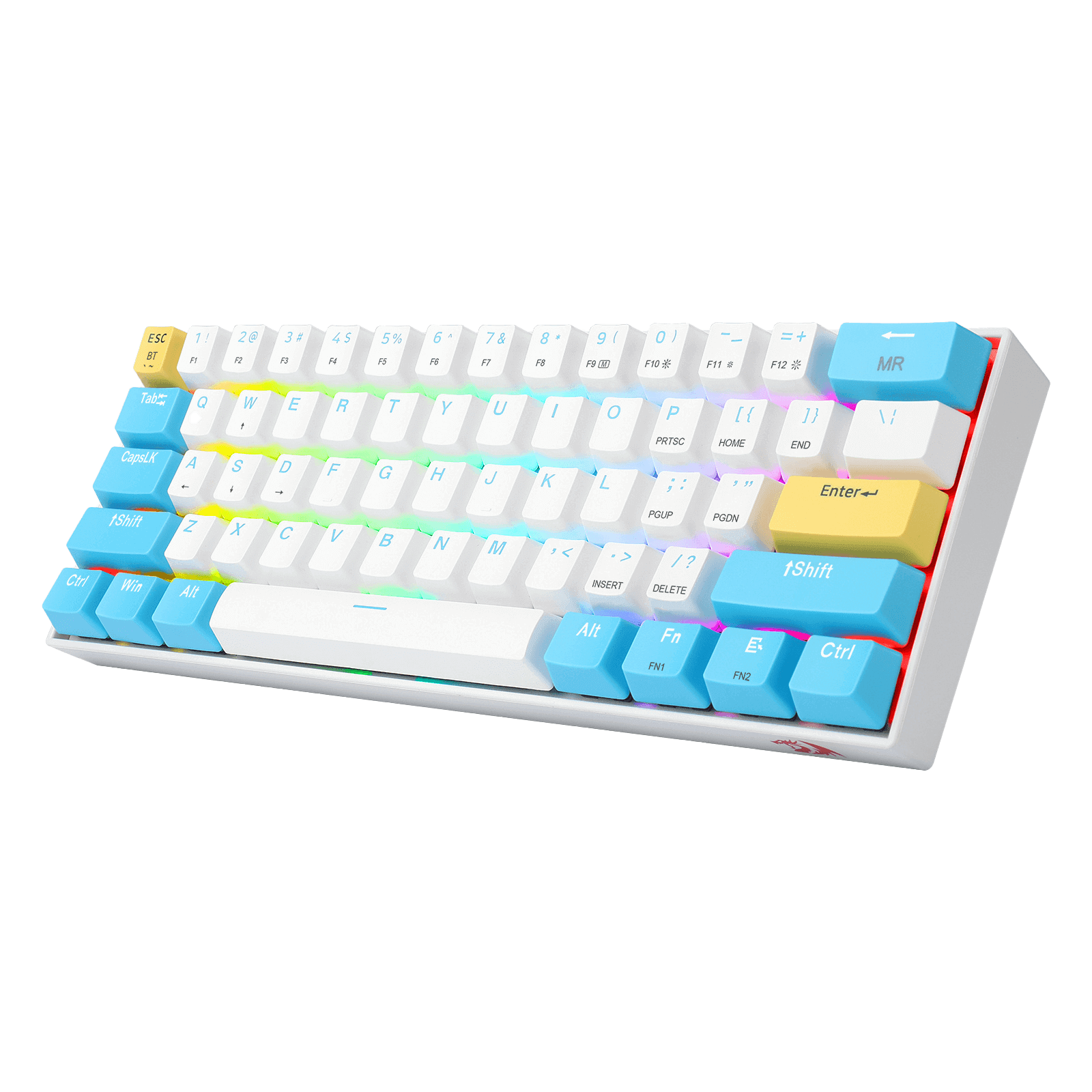 3-Mode Wireless 61 Keys Compact Gaming Keyboard with Custom Switches