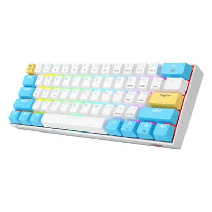 3-Mode Wireless 61 Keys Compact Gaming Keyboard with Custom Switches