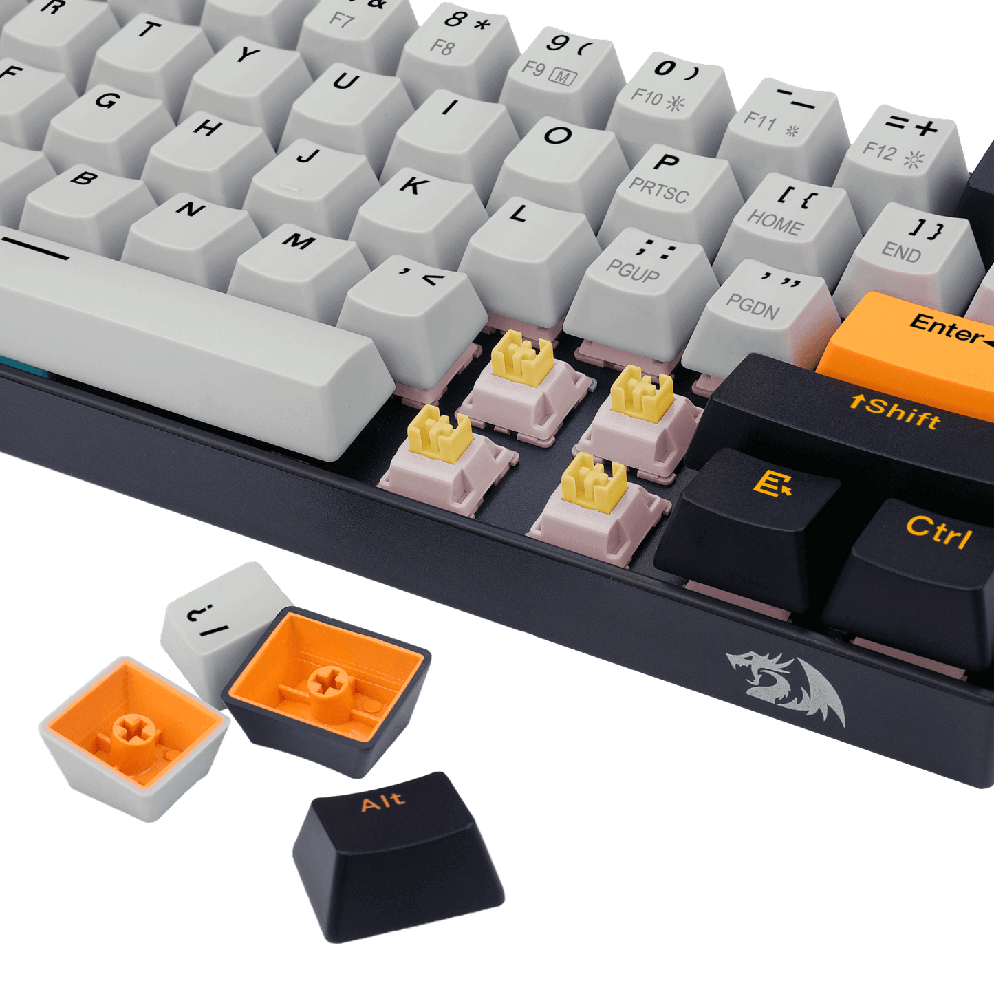 3-Mode Wireless 61 Keys Compact Gaming Keyboard with Custom Switches