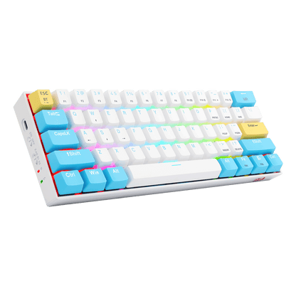 3-Mode Wireless 61 Keys Compact Gaming Keyboard with Custom Switches