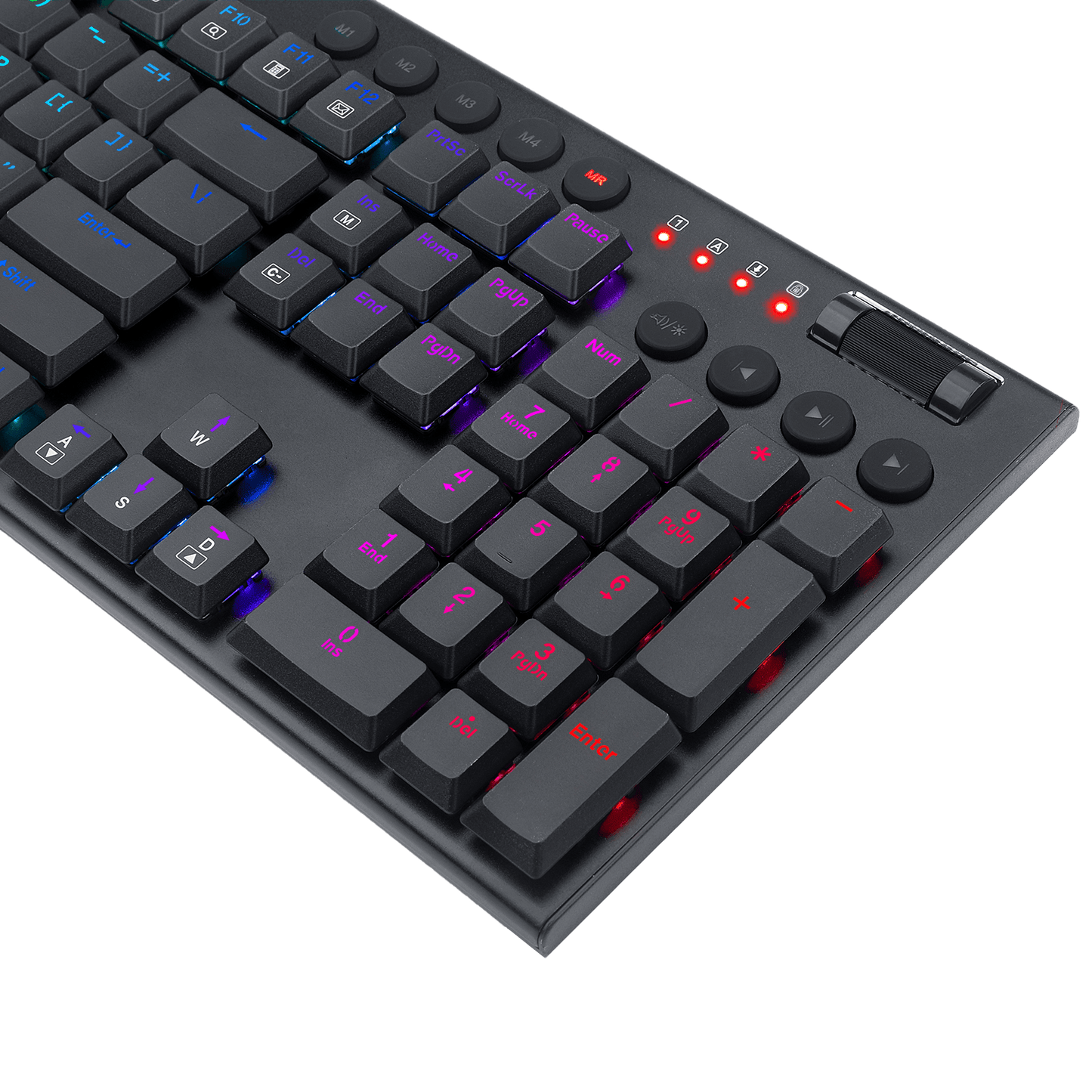 Redragon K619 Horus RGB Mechanical Keyboard, Ultra-Thin Designed Wired Gaming Keyboard w/Low Profile Keycaps