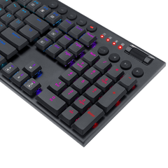Redragon K619 Horus RGB Mechanical Keyboard, Ultra-Thin Designed Wired Gaming Keyboard w/Low Profile Keycaps
