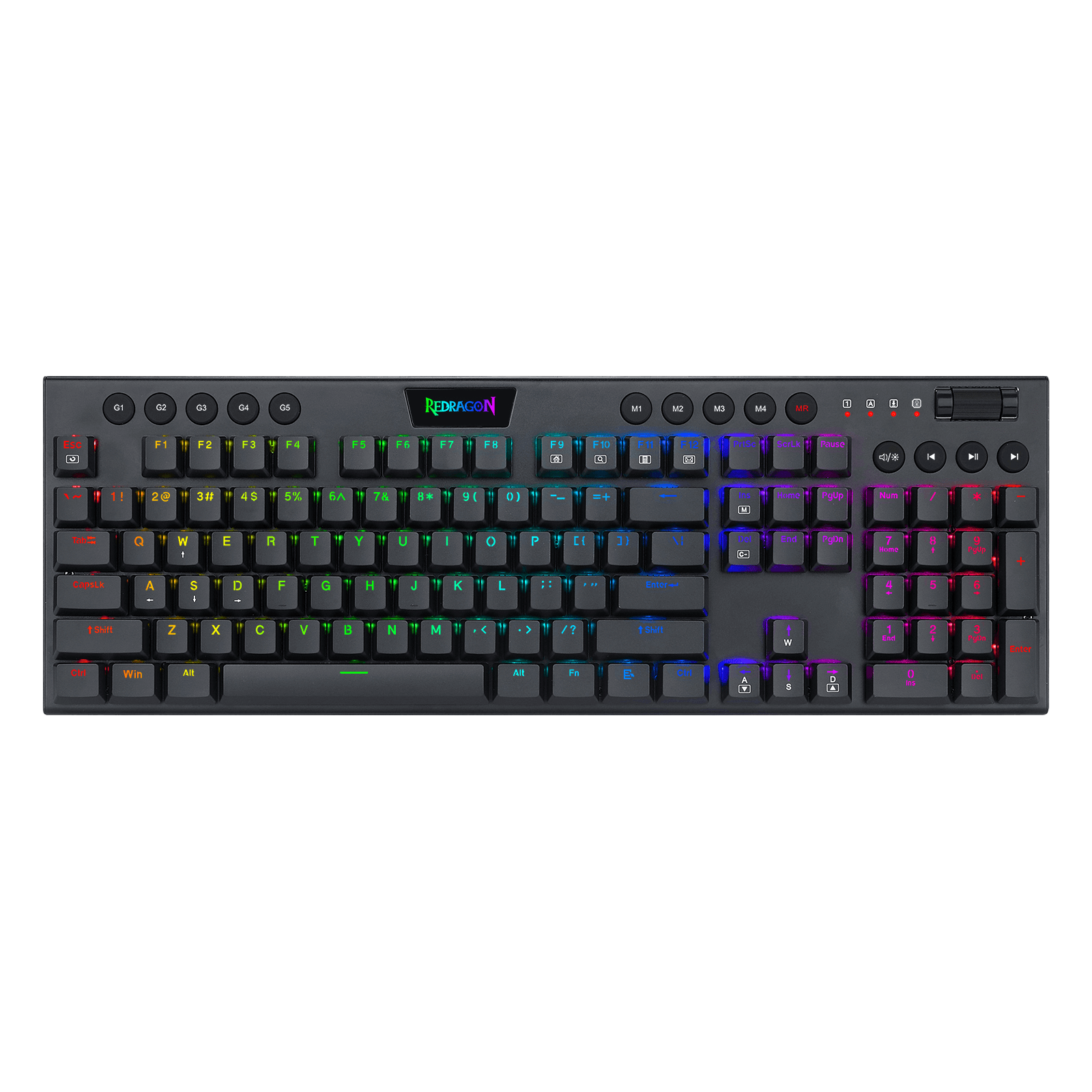 HORUS K619 Wired Mechanical Gaming Keyboard w/Low Profile Keycaps –