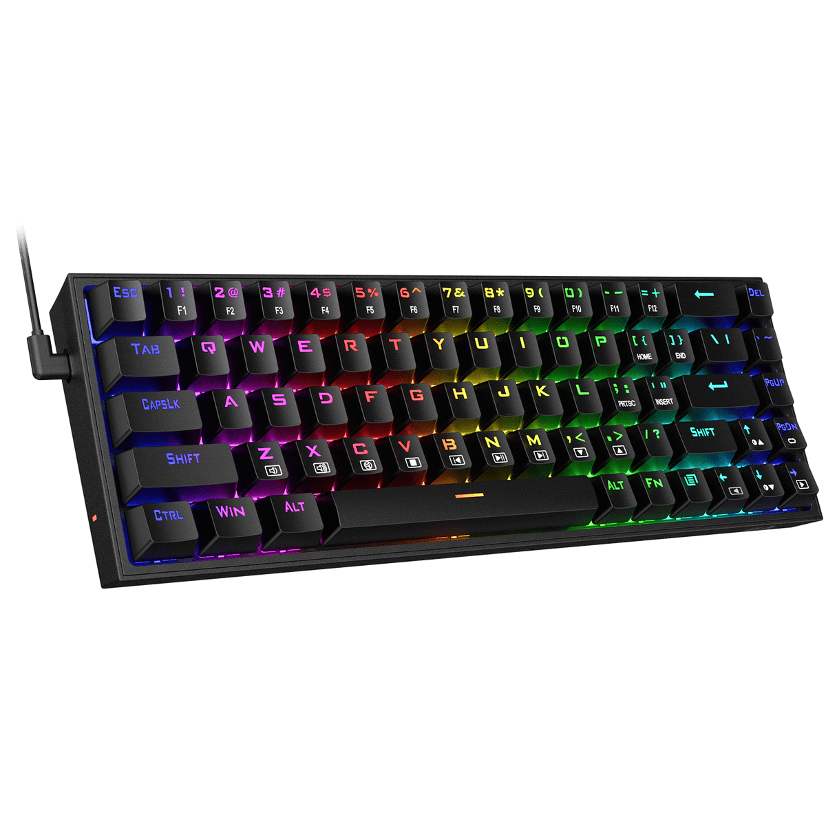 Redragon K631 65% Compact RGB Hot-Swap Mechanical Gaming Keyboard ...