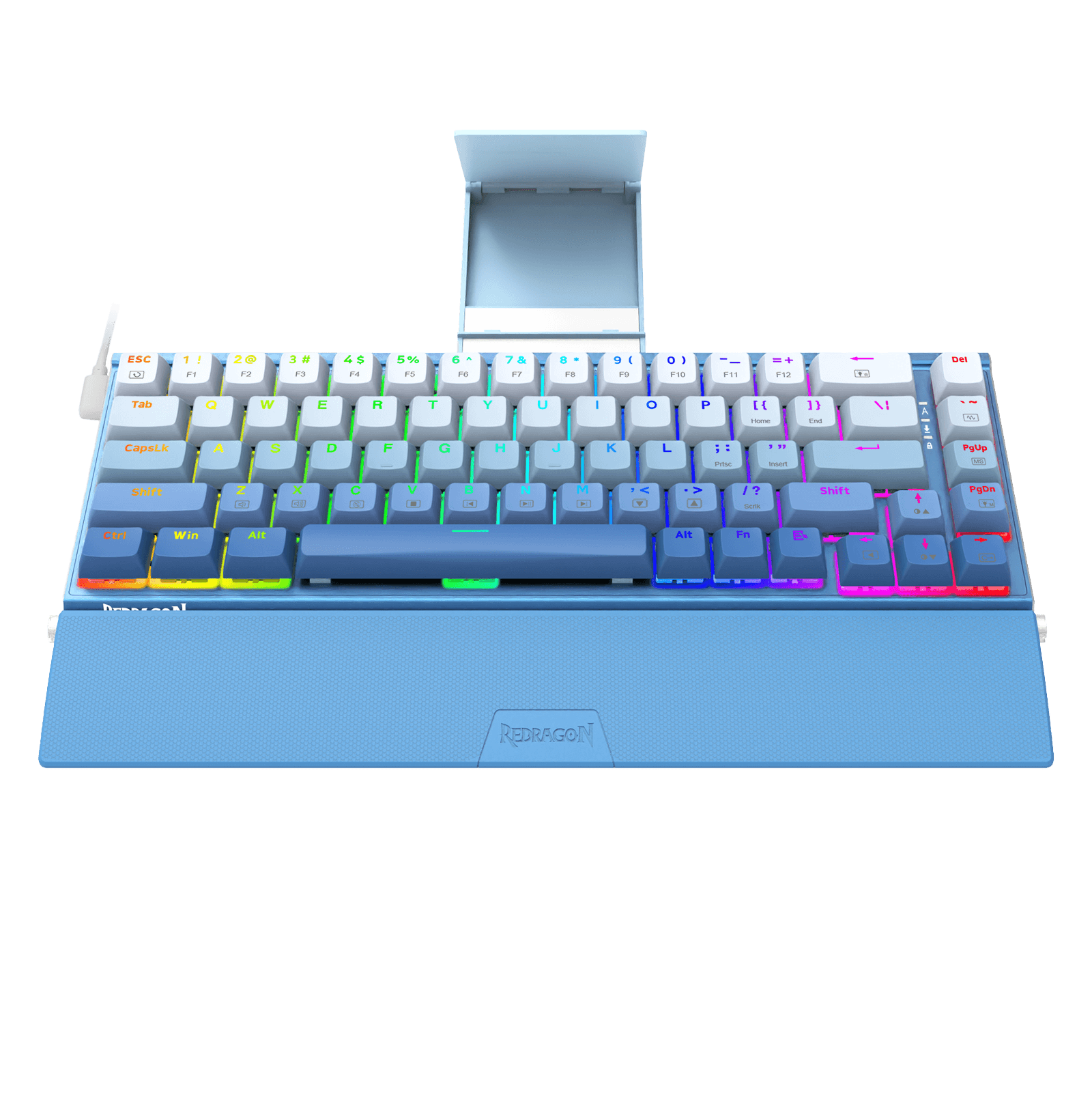 Redragon K641 SHACO PRO 65% Aluminum Mechanical Keyboard, Blue & Grey ...
