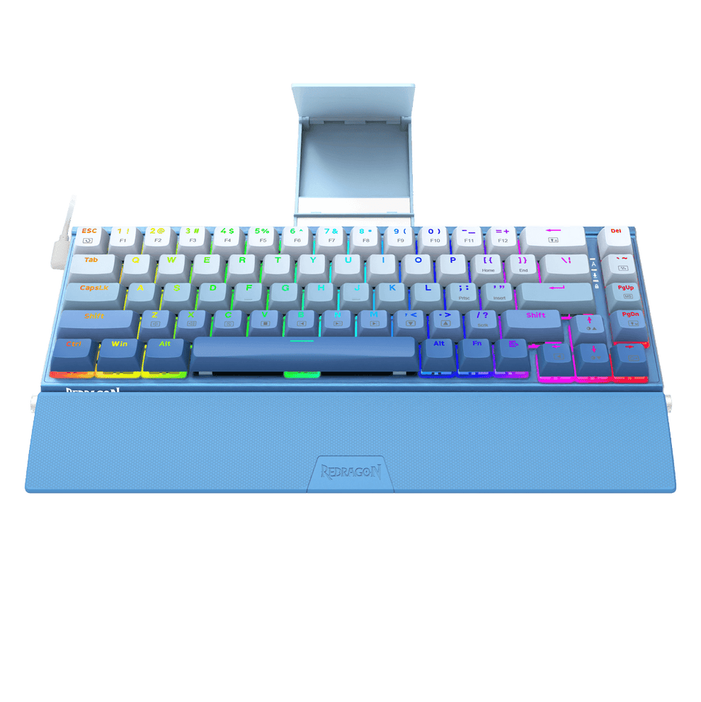 Redragon K641 SHACO PRO 65% Aluminum Mechanical Keyboard, Blue & Grey ...