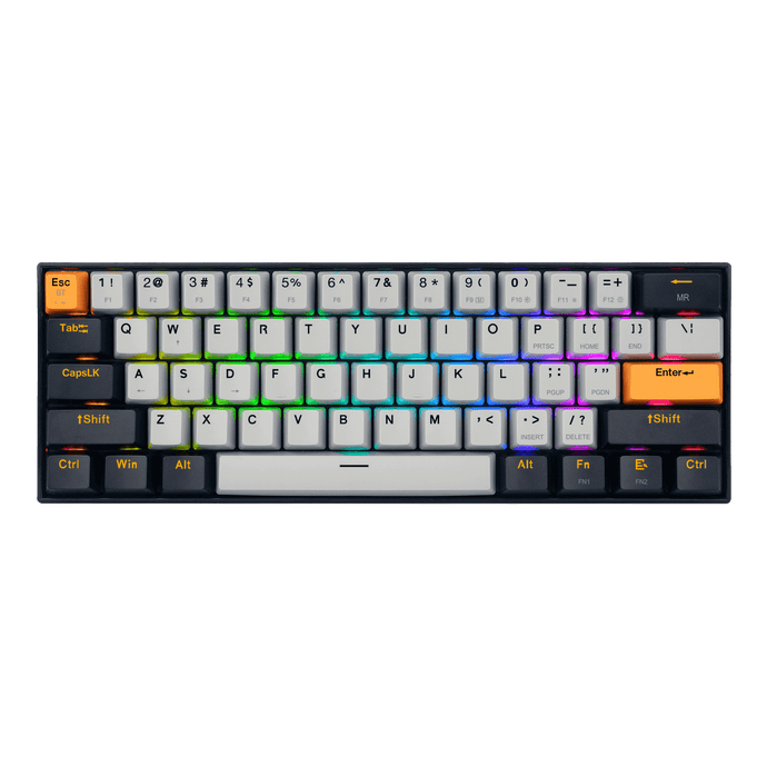 3-Mode Wireless 61 Keys Compact Gaming Keyboard with Custom Switches