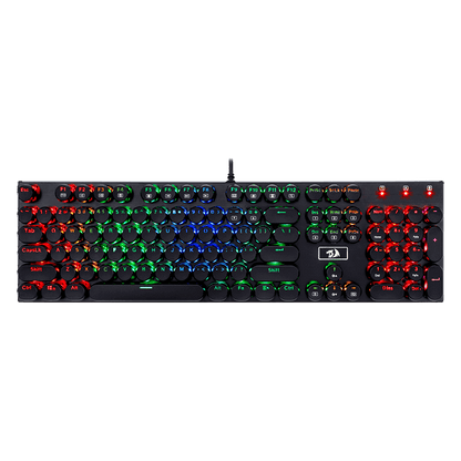 Redragon DEVARAJAS K556-RK Mechanical Gaming Keyboard with Retro Typewriter Round Keycaps