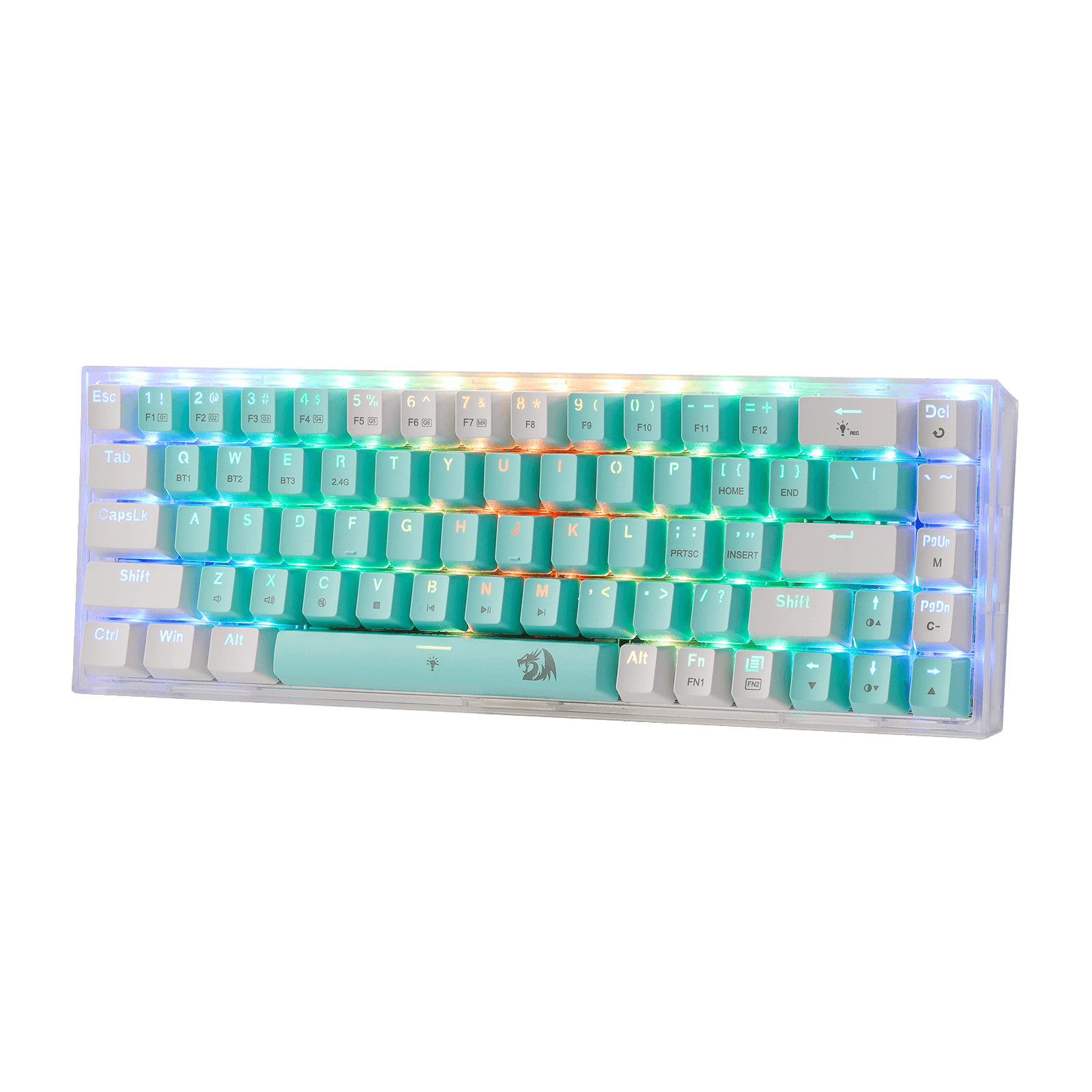 Redragon CASTOR K631 PRO 65% Mint & White Wireless Aesthetic Keyboard