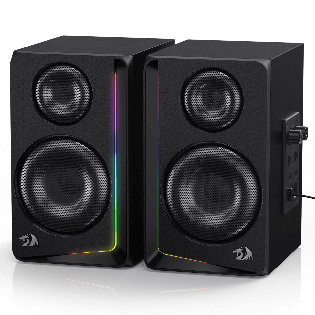 Wireless RGB Wooden Desktop Speakers