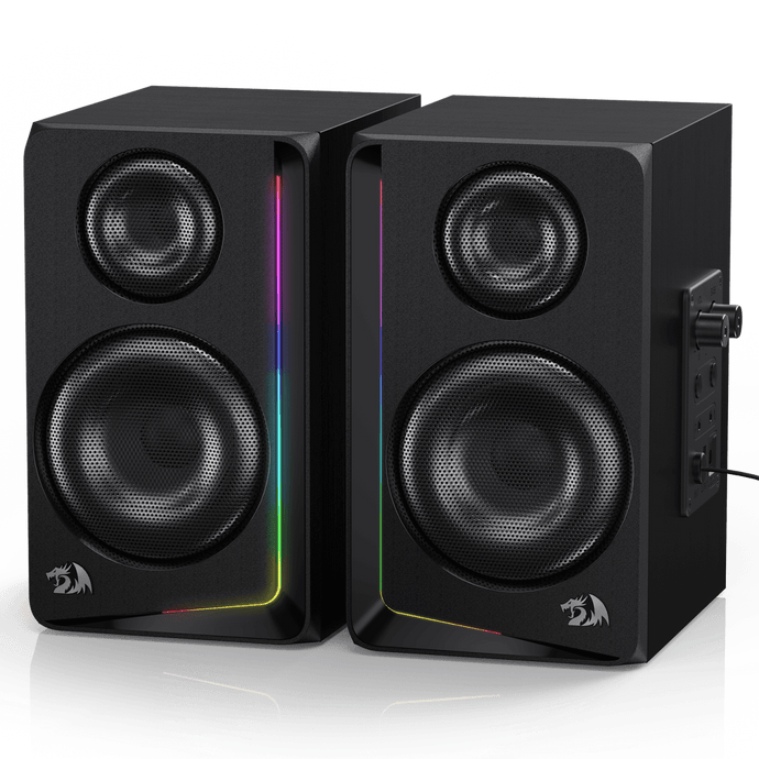 Wireless RGB Wooden Desktop Speakers