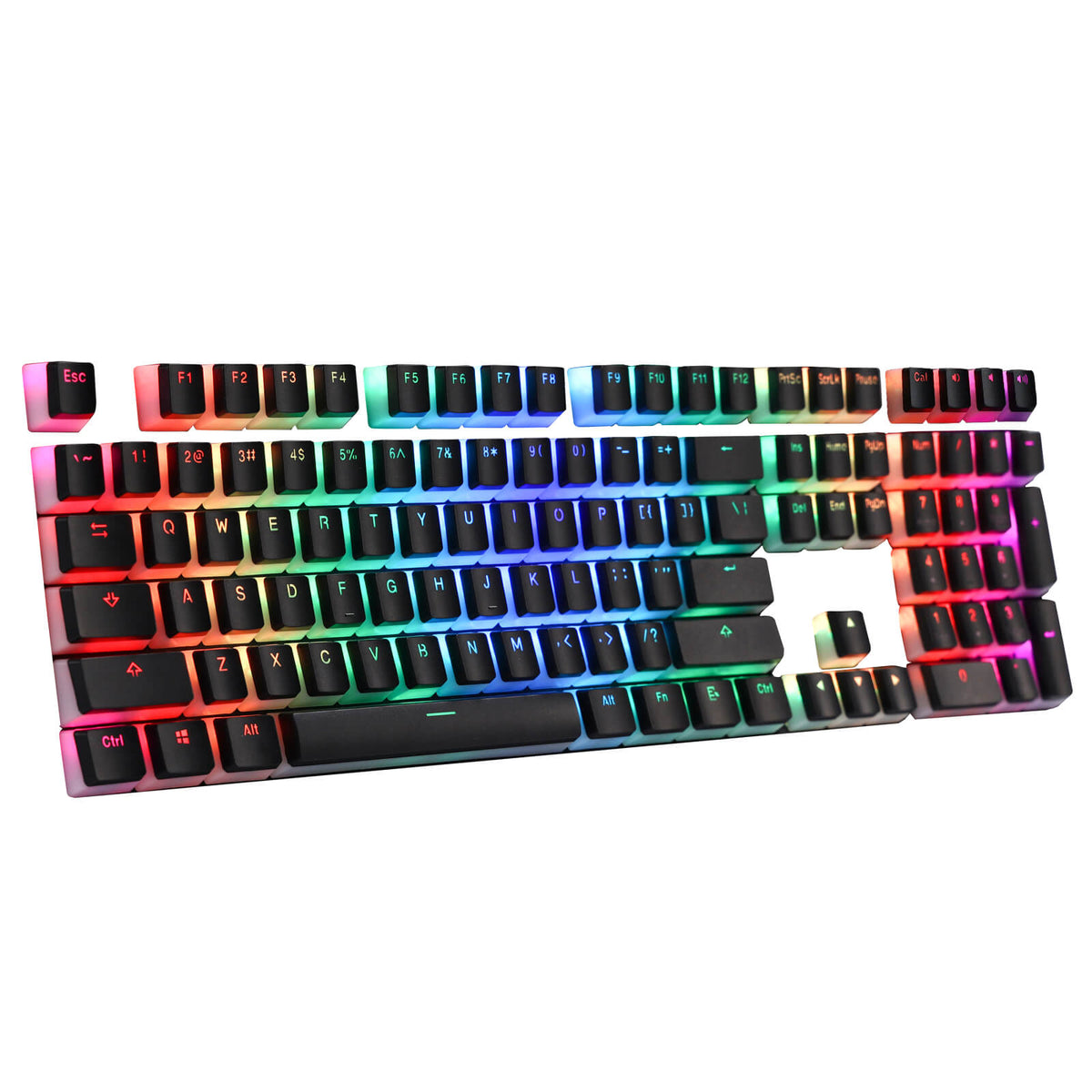 PBT Double Shot 108 Pudding Keycaps Set for Mechanical Keyboards ...