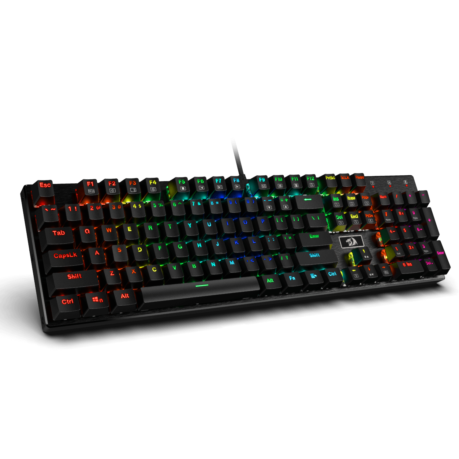 Redragon DEVARAJAS K556 RGB Mechanical Gaming Keyboard | Aluminum Base | 104 Standard Keys | Redragon Keyboard | Best Keyboard | rgb Keyboard
