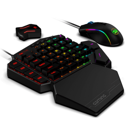 Redragon K585 One-handed RGB Gaming Keyboard and M721-Pro Mouse ps4 adapterCombo