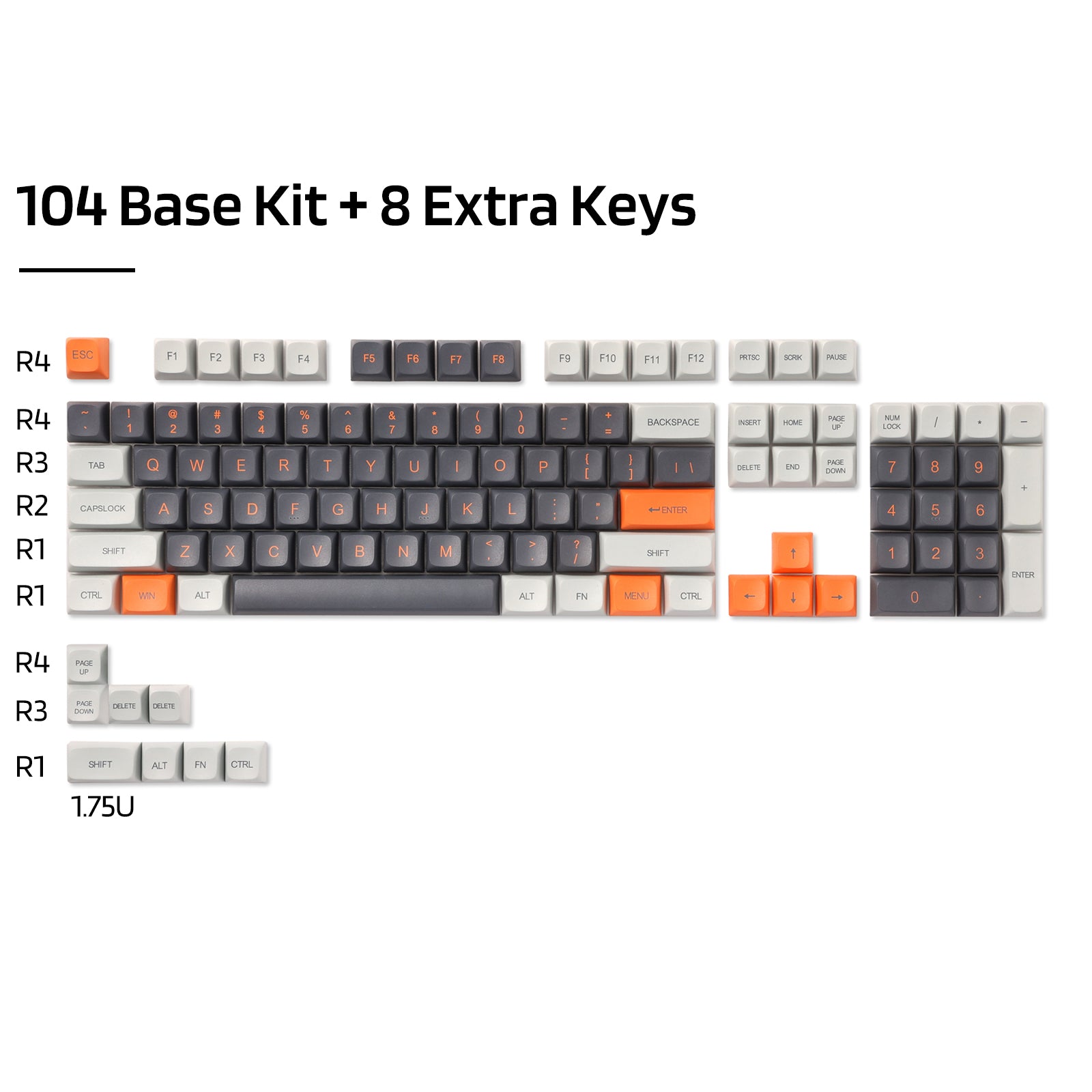 Keyboard 112 Key PBT Double Shot 112-Key Keycaps Set – Redragonshop