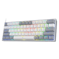 FIZZ K617 60 White & Grey Small Mechanical keyboard