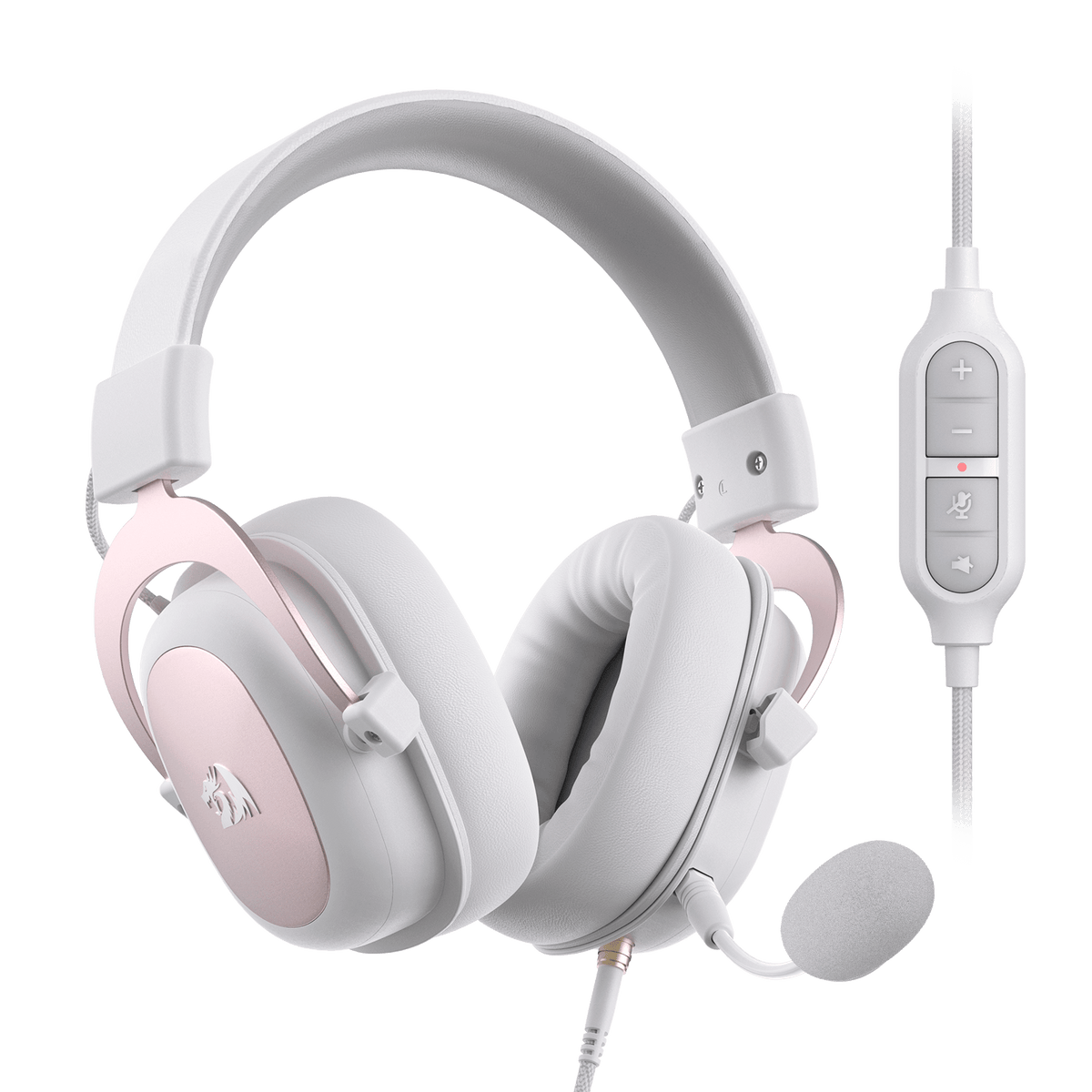 Redragon ZEUS H510 White & Pink Gaming Headset For Xbox, PS4, Xbox One ...