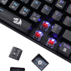 70 Key Tenkeyless RGB Backlit Computer Keyboard with Red Switches for Windows PC Gamers