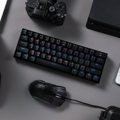 Redragon K530 60% RGB Wireless Mechanical Keyboard M808 Lightweight RGB Gaming Mouse Black Bundle
