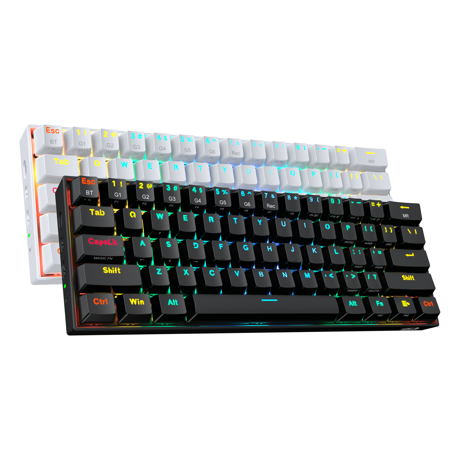 Redragon K530 60% RGB Black & White Wireless Mechanical Keyboard Bundle