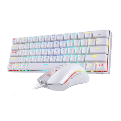 redragon 60 keyboard white and mouse combo