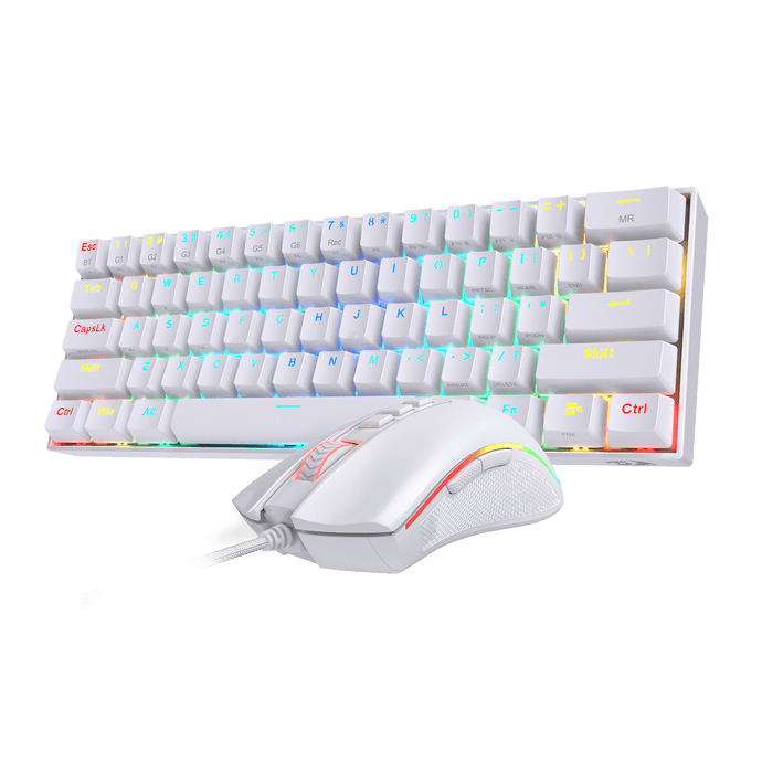 redragon 60 keyboard white and mouse combo