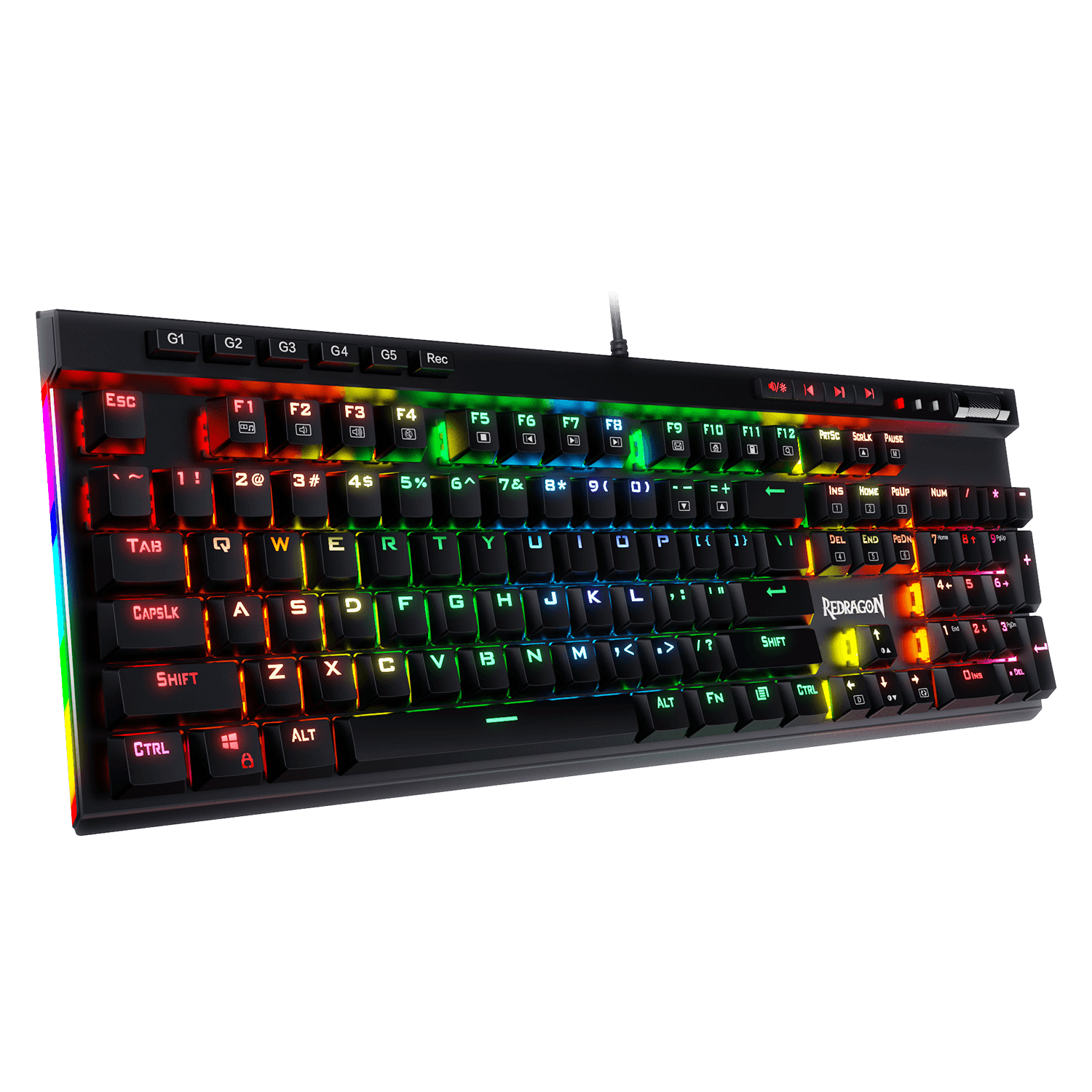 Redragon K580 VATA RGB Backlit Mechanical Gaming Keyboard Macro Recording