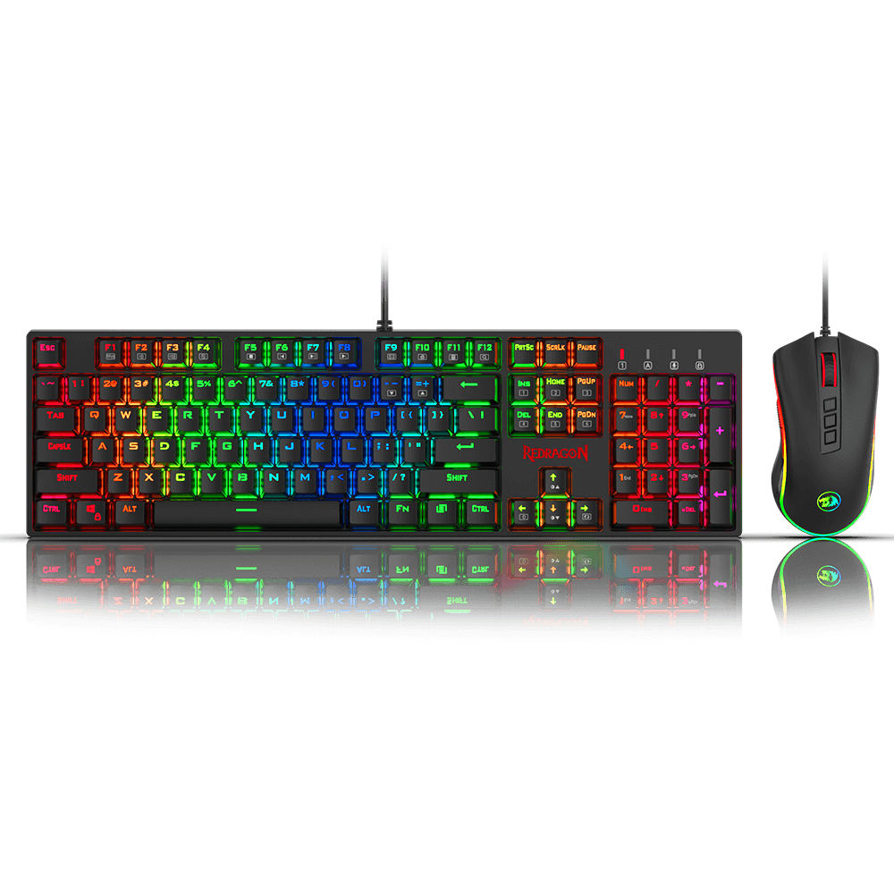 Redragon K582-BA Wired Mechanical Gaming Keyboard & M711 Cobra Gaming Mouse Combo