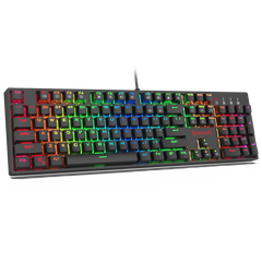 Redragon K582 SURARA RGB LED Backlit Mechanical Gaming Keyboard with104 Keys